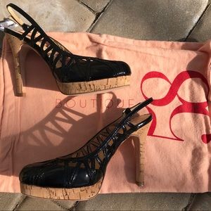 NIB Boutique 58 Patent Platform Heels